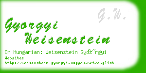 gyorgyi weisenstein business card